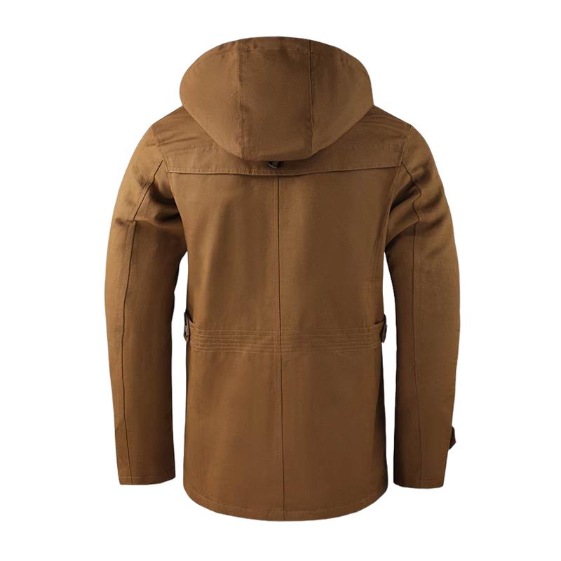 Herren Kapuzenjacke mit Knopfleiste