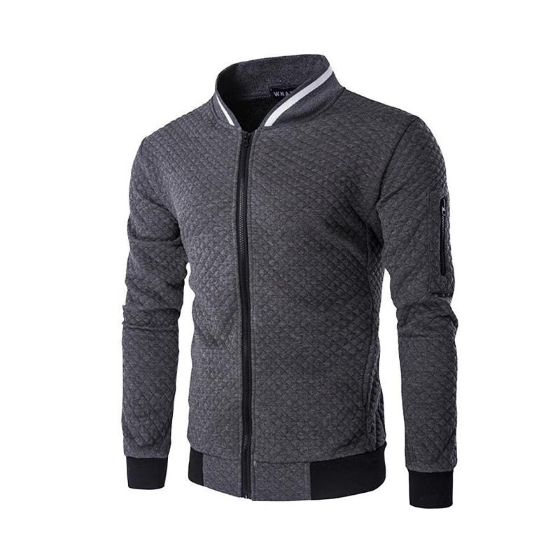 Herrenjacke mit durchgehendem Reißverschluss und Stehkragen