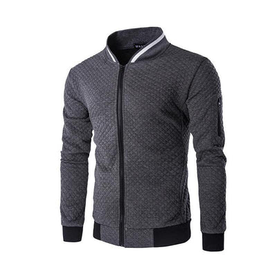 Herrenjacke mit durchgehendem Reißverschluss und Stehkragen