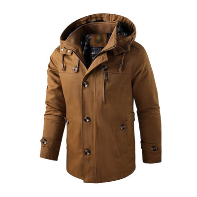 Herren Kapuzenjacke mit Knopfleiste