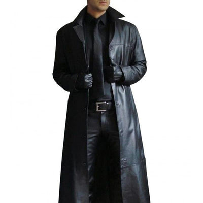 Langer Trenchcoat mit Reverskragen für Herren