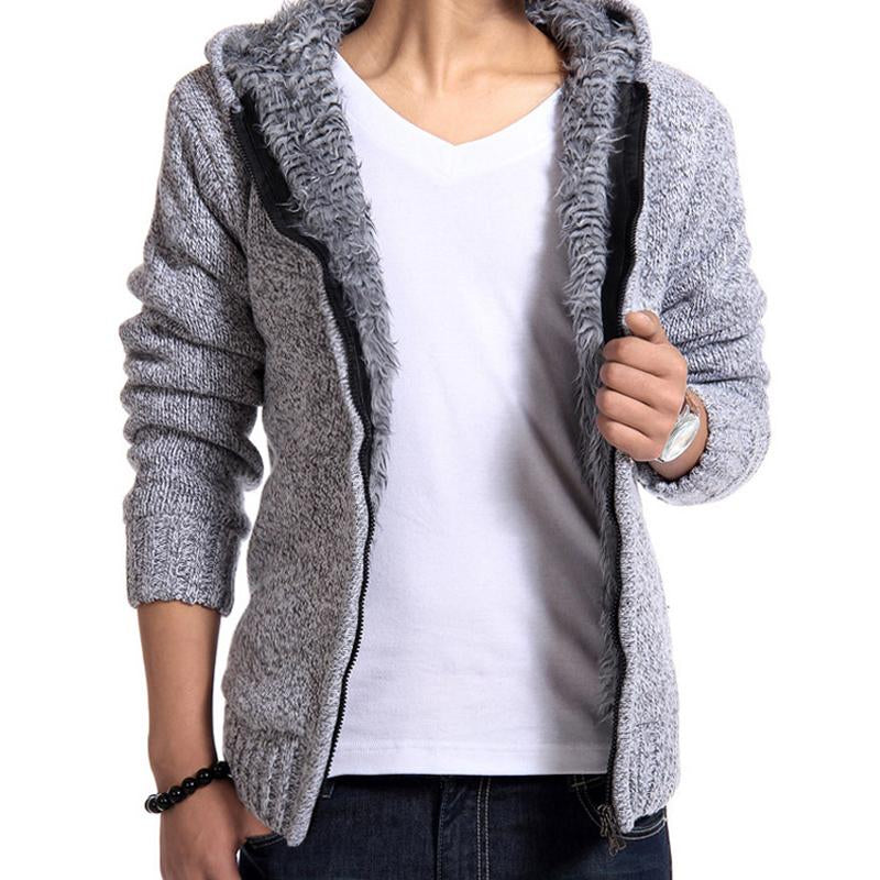 Herren-Kapuzenjacke mit Innenpelz