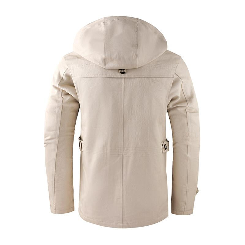 Herren Kapuzenjacke mit Knopfleiste