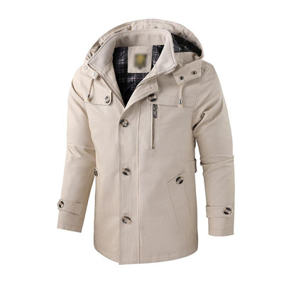 Herren Kapuzenjacke mit Knopfleiste