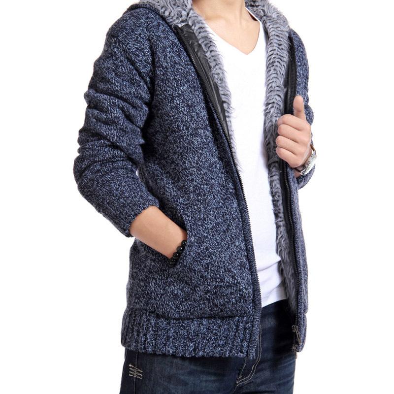 Herren-Kapuzenjacke mit Innenpelz