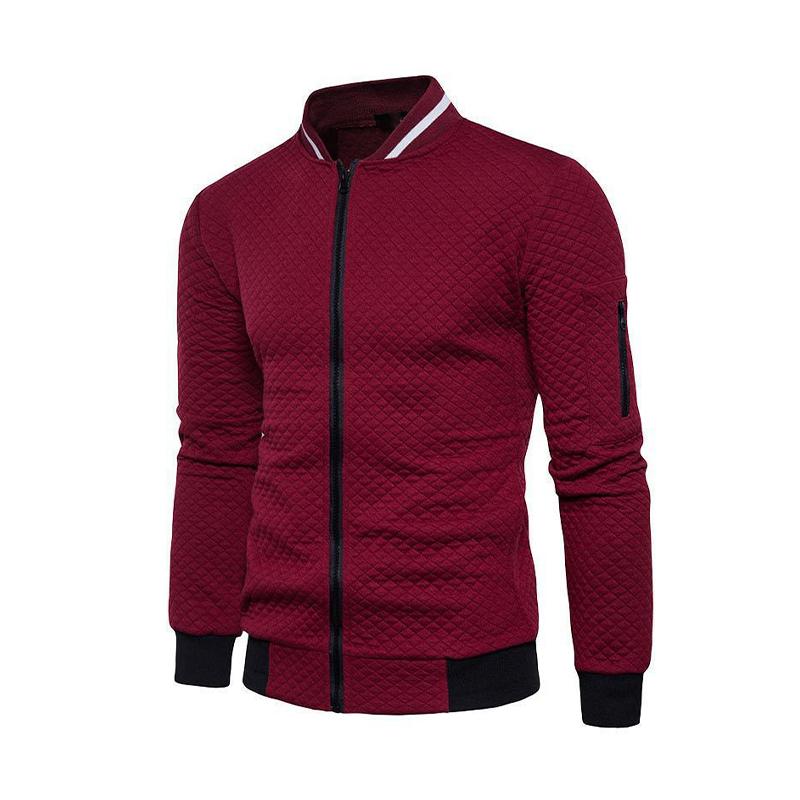 Herrenjacke mit durchgehendem Reißverschluss und Stehkragen