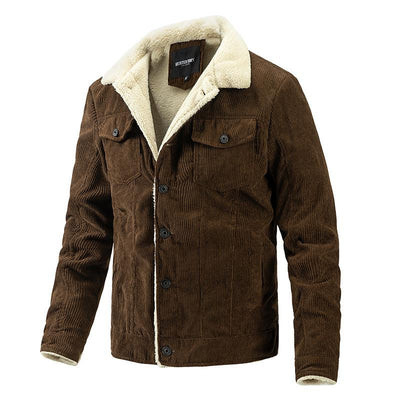 Herren-Knopfjacke mit Reverskragen