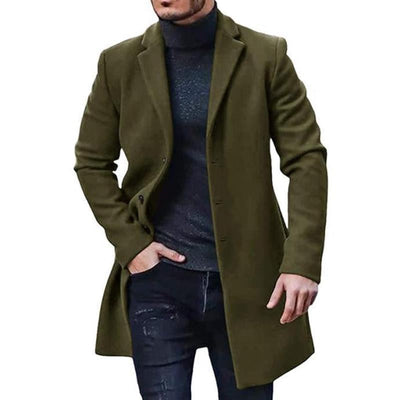Eleganter Mantel mit Kragen für Herren