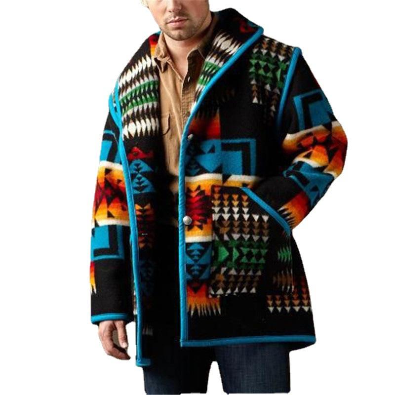 Herren-Jacke mit geometrischem Muster