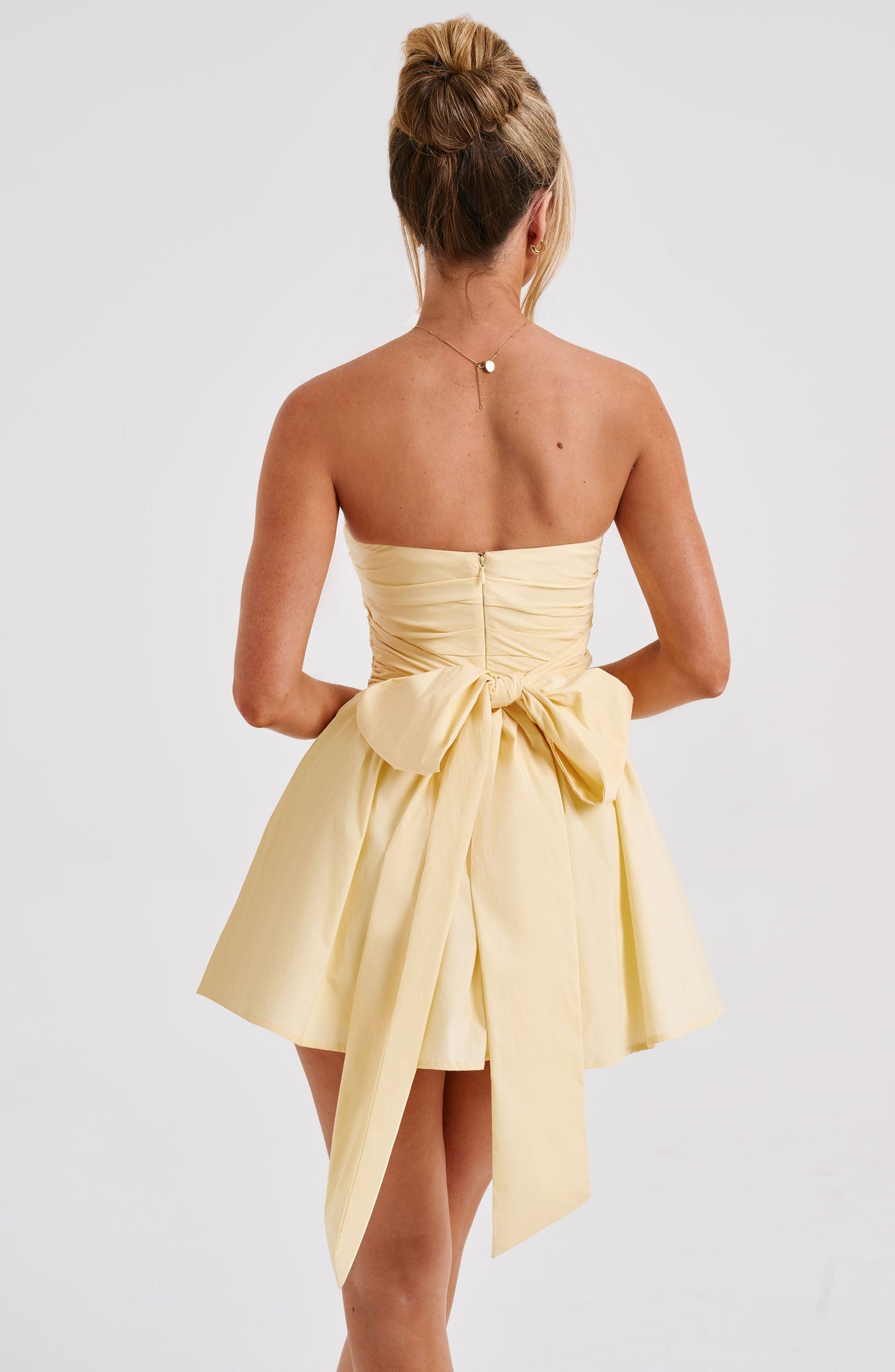 Katrina Mini Kleid in Zitronenfarbe