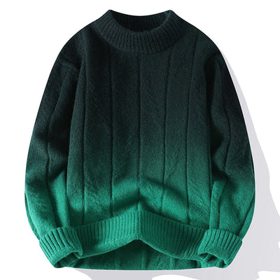 Gemütlicher Strickpullover | Strukturmuster & moderner Verlauf | Lässiger Stil
