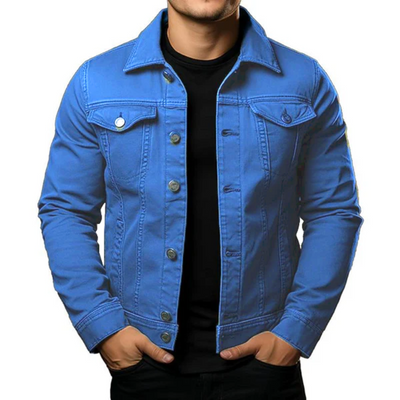 Herren-Knopfjacke mit Brusttaschen
