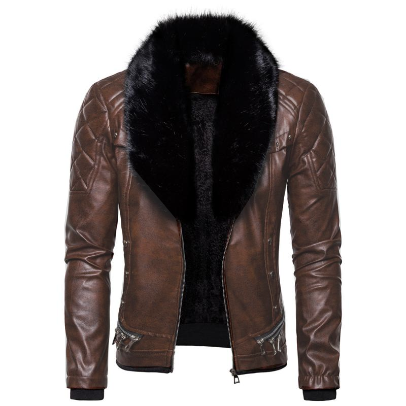 Herren Vintage-Jacke mit abnehmbarem Kragen