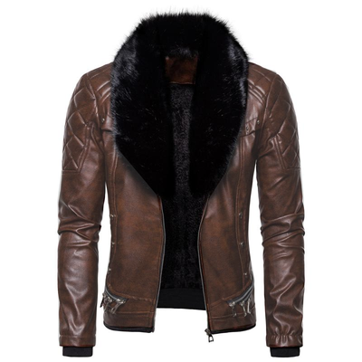 Herren Vintage-Jacke mit abnehmbarem Kragen