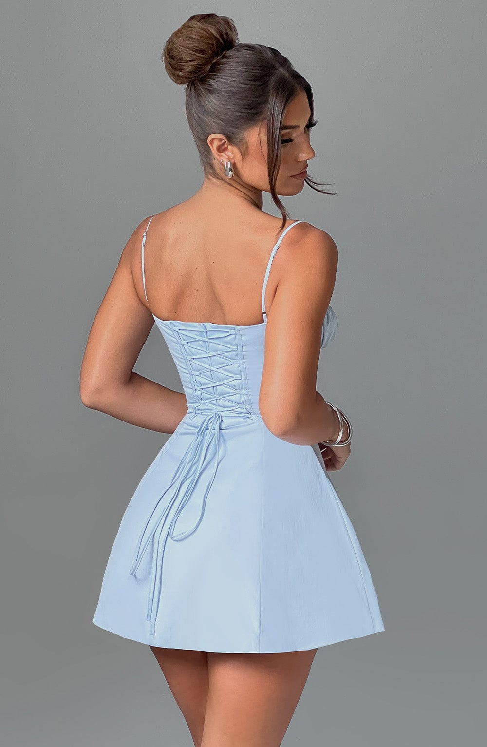 Blaues Lacey Minikleid