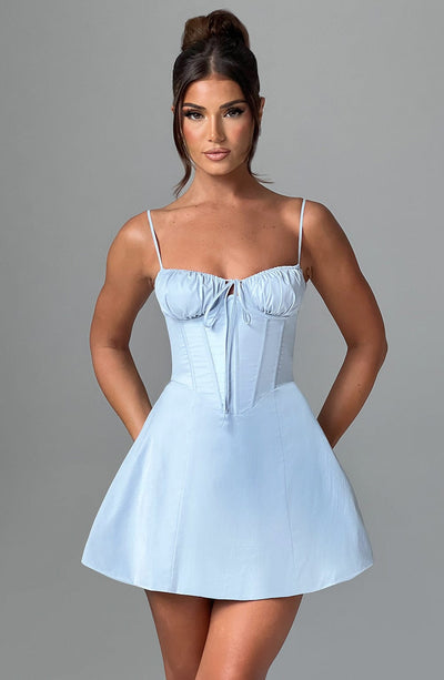 Blaues Lacey Minikleid