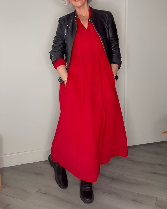 Marian® | Elegantes Kleid mit V-Ausschnitt und schmeichelhaftem Schnitt