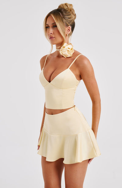 Louisa Lemon Mini Skirt
