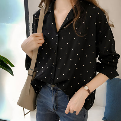 Gesine | Verspielte Bluse mit Polka-Dots