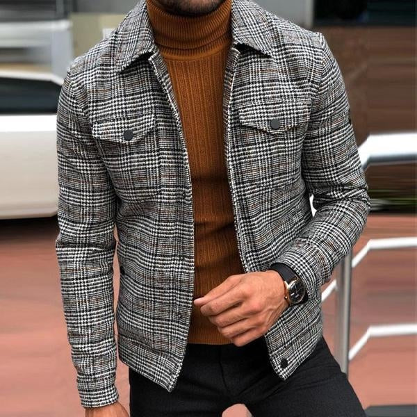 Karojacke mit Brusttaschen für Herren