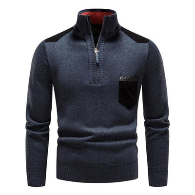 Pullover Herren Mit Reißverschluss | Zipper Design Mit Brusttasche