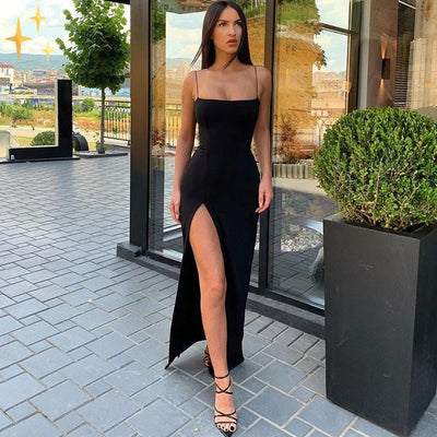 Atemberaubendes Bodycon Schlitzkleid