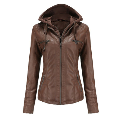 Cleo | Biker Jacke mit Kapuze