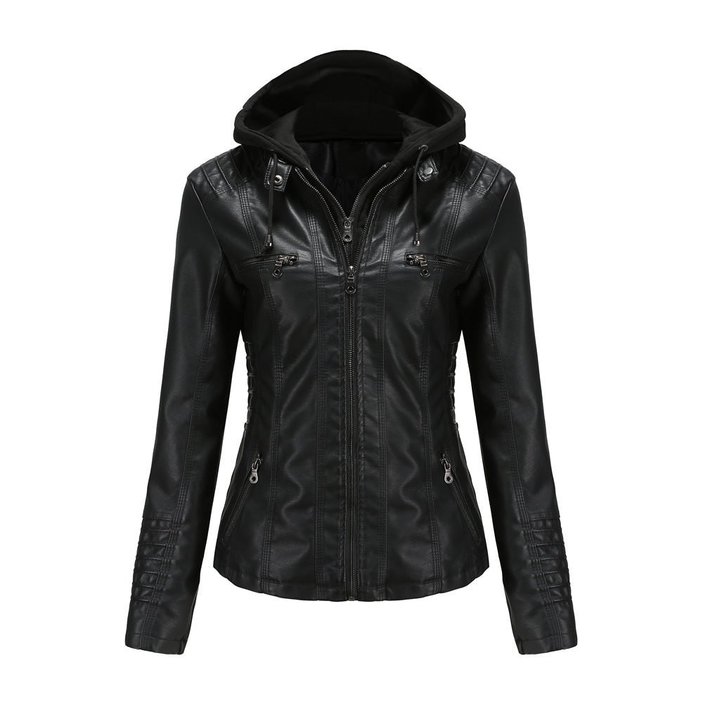 Cleo | Biker Jacke mit Kapuze
