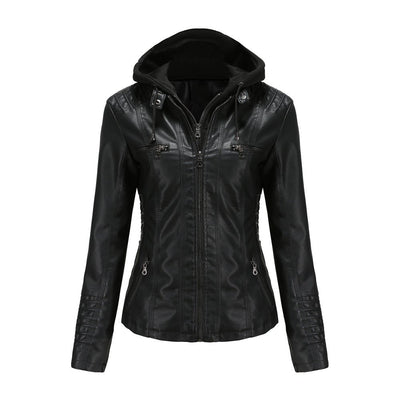 Cleo | Biker Jacke mit Kapuze