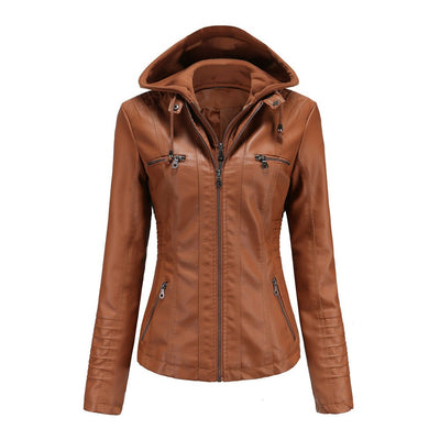 Cleo | Biker Jacke mit Kapuze