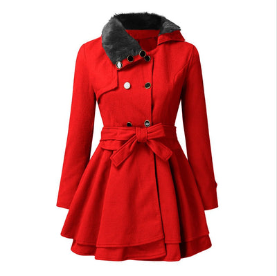 Emma | Elegante Jacke mit Kunstfellkragen