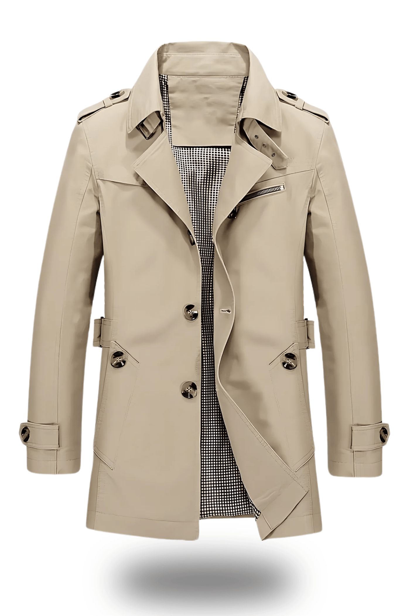 Klassischer Reverskragen Trenchcoat