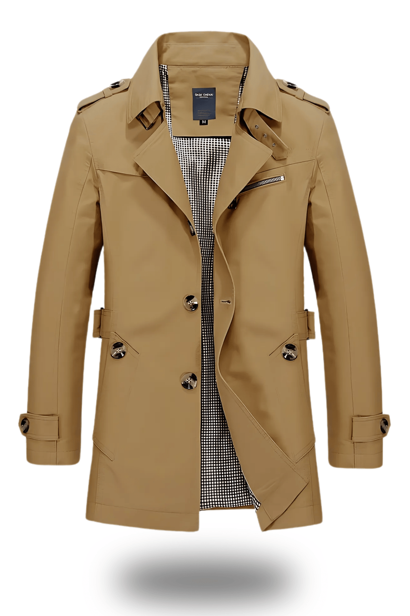 Klassischer Reverskragen Trenchcoat