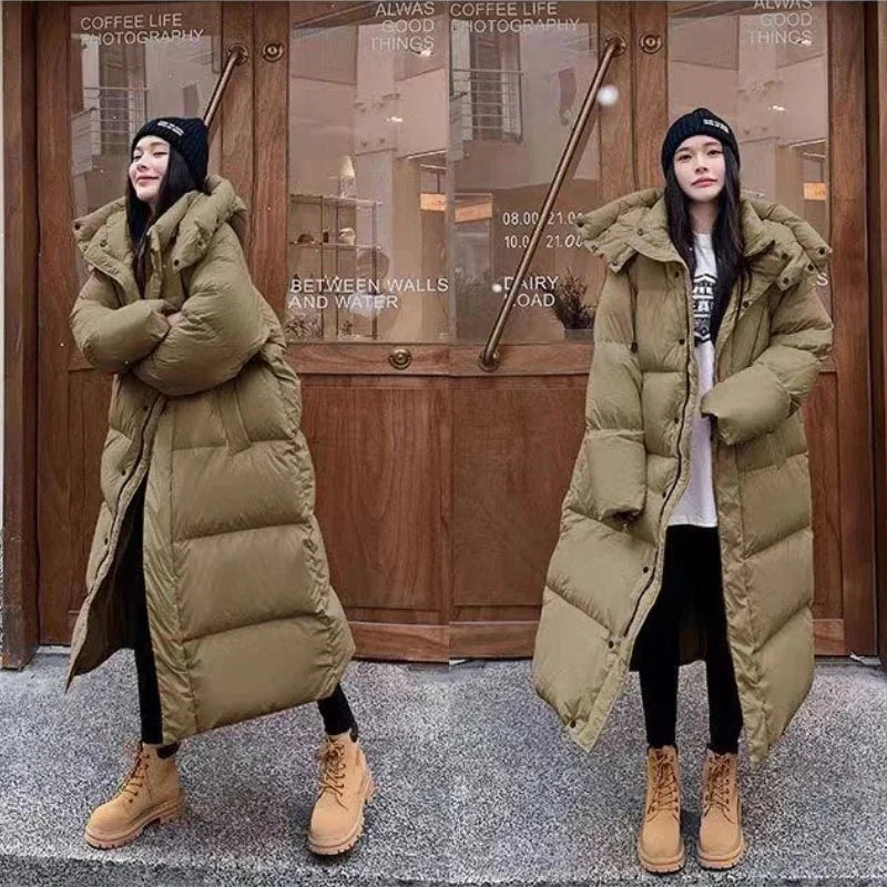 Sareena | Lange jacke - Stil mit Kapuze