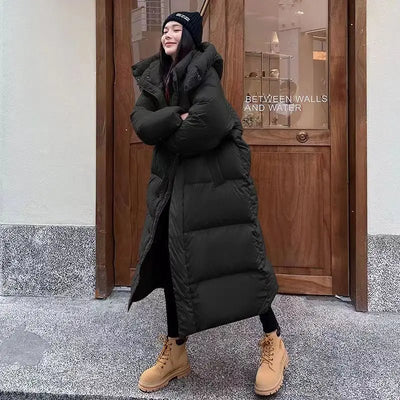 Sareena | Lange jacke - Stil mit Kapuze