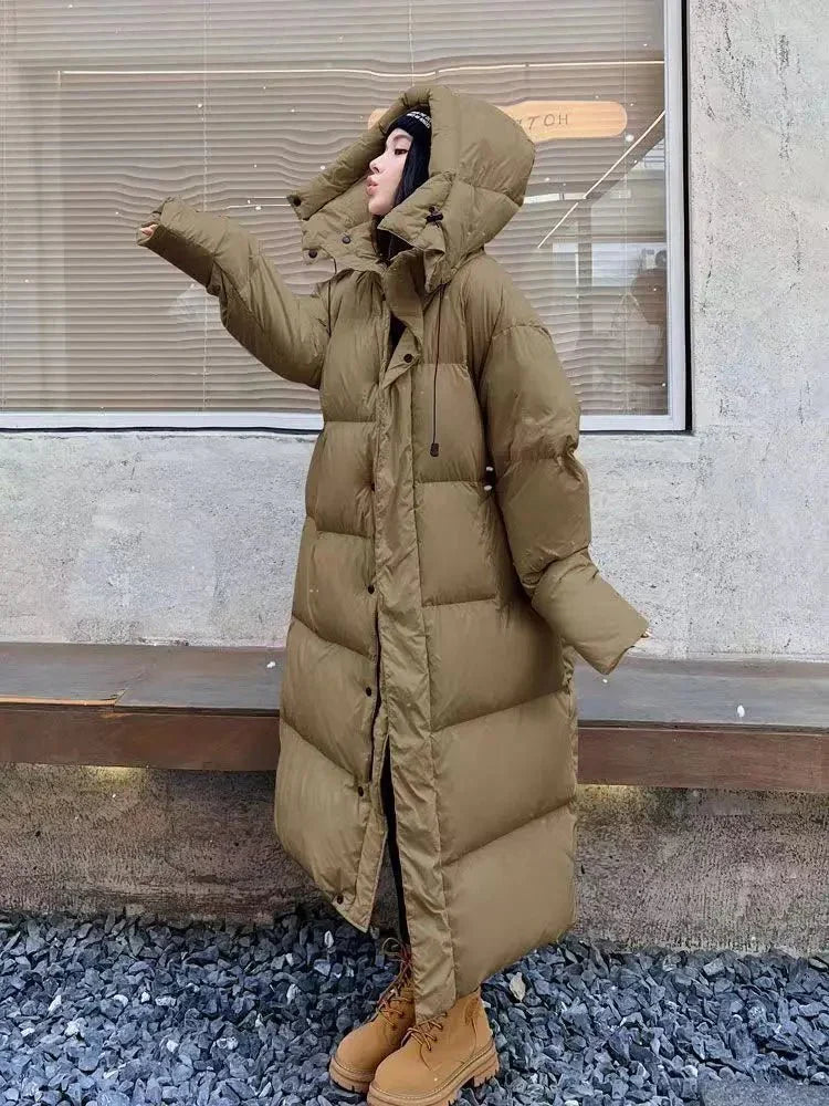 Sareena | Lange jacke - Stil mit Kapuze