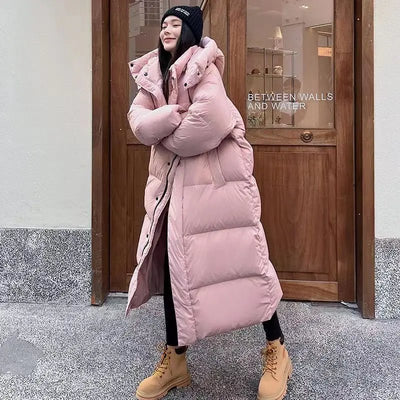 Sareena | Lange jacke - Stil mit Kapuze