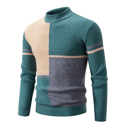 Sven | Moderner geometrischer Pullover aus Wollmix