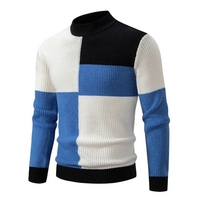 Sven | Moderner geometrischer Pullover aus Wollmix
