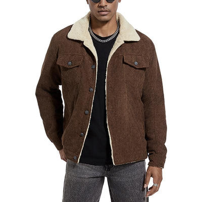 Herren-Knopfjacke mit Reverskragen