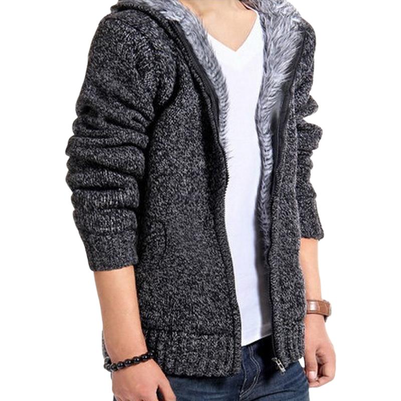 Herren-Kapuzenjacke mit Innenpelz