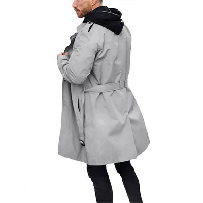 Reverskragen-Trenchcoat mit Gürtel für Herren