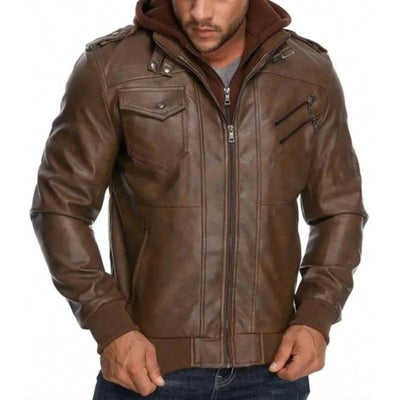 Herrenjacke mit Doppelreißverschluss und mehreren Taschen