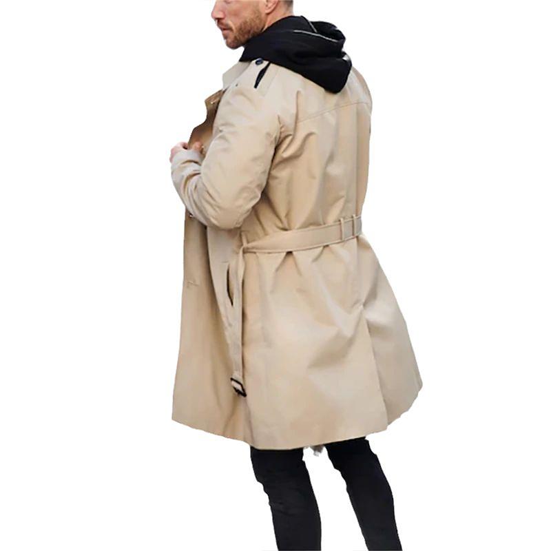 Reverskragen-Trenchcoat mit Gürtel für Herren