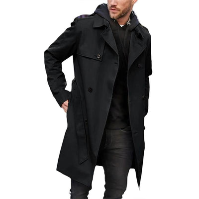 Reverskragen-Trenchcoat mit Gürtel für Herren