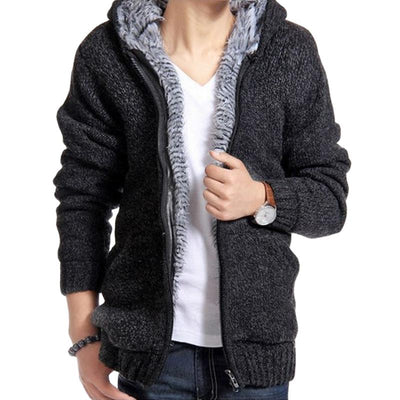 Herren-Kapuzenjacke mit Innenpelz