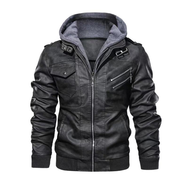 Herrenjacke mit Doppelreißverschluss und mehreren Taschen