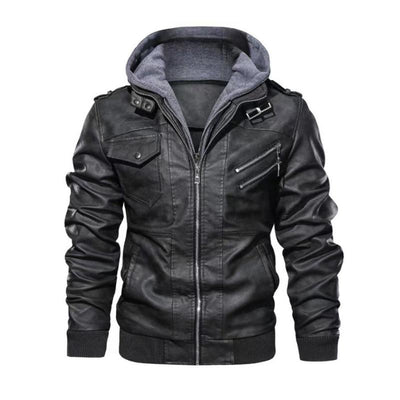 Herrenjacke mit Doppelreißverschluss und mehreren Taschen