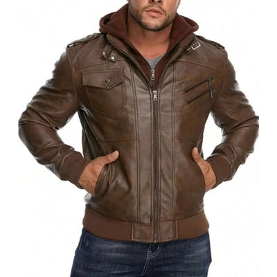 Herrenjacke mit Doppelreißverschluss und mehreren Taschen