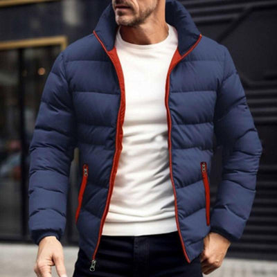 Gepolsterte Reißverschlussjacke mit Seitentaschen für Herren